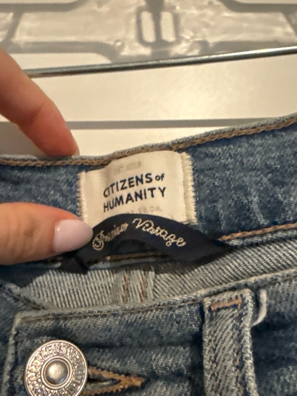 Citizens Of Humanity Light Blue High-Rise Denim Jeans Daphne crop